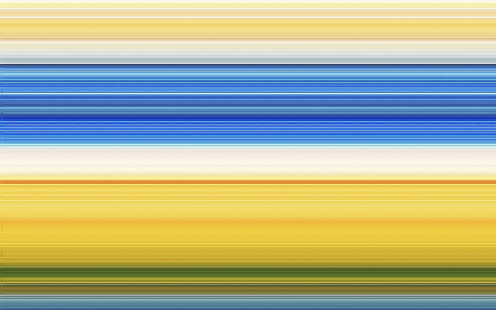 Abstract beach scene with yellow sand, blue waves, and horizon on luminous metal print by Maciek Peter Kozlowski.
