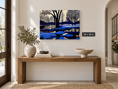 Alternate view of Snow and Water on the Flood Plain in Early Spring LTD Print by Maciek Peter Kozlowski