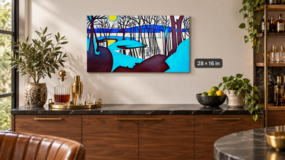 Alternate view of Yellow Sun on the River Flood Plain LTD Print by Maciek Peter Kozlowski