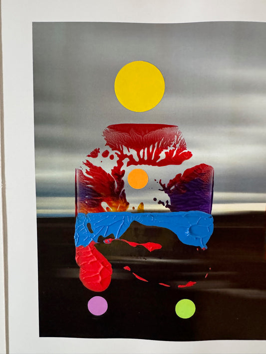 Two Spirits just floating above the land at Iqaluit, Nunavut