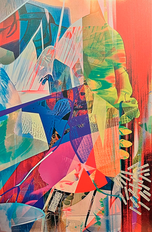 Open Window on the Metaverse Original by Maciek Peter Kozlowski, a window opening onto an abstract three-dimensional virtual space