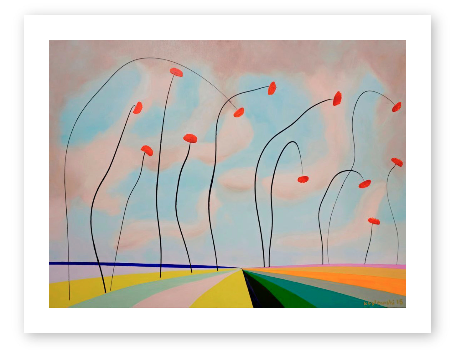 Poppy Family and Friends at the Beach LTD PRINT