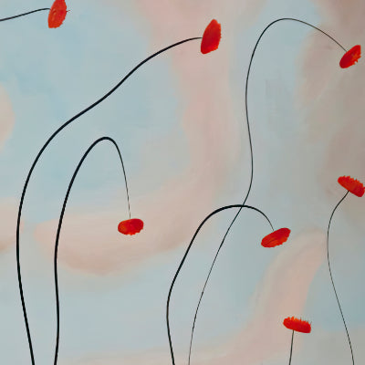 Alternate view of Poppy Family and Friends at the Beach LTD Print by Maciek Peter Kozlowski