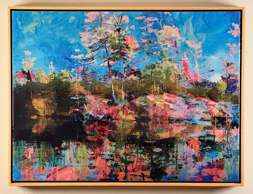 Moon Rising Over Rock Island Original
