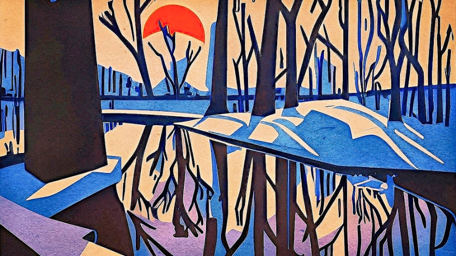 Orange and Purple Delight on the Flood Plain Original