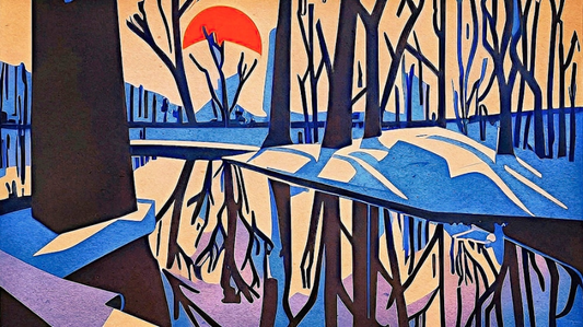 Orange and Purple Delight on the Flood Plain Original