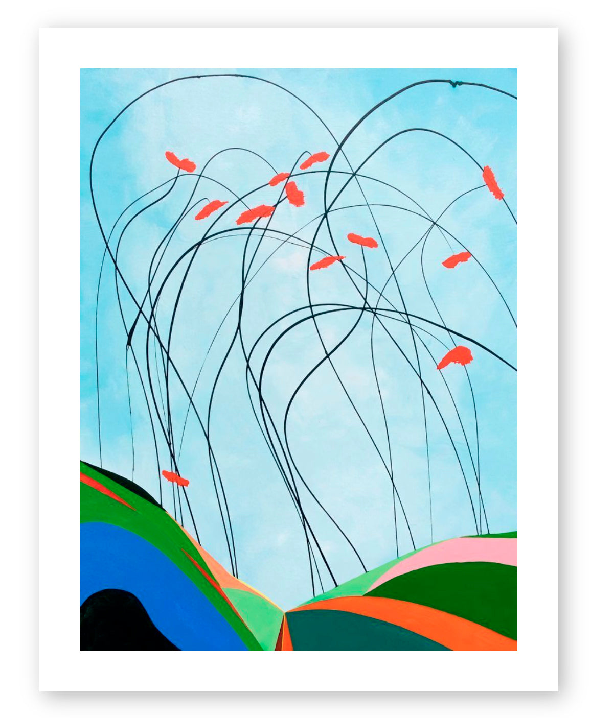 Siren with Poppies LTD Print
