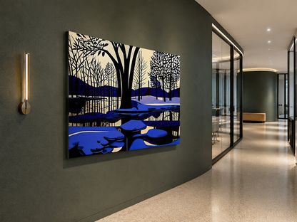 Alternate view of Snow and Water on the Flood Plain in Early Spring LTD Print by Maciek Peter Kozlowski