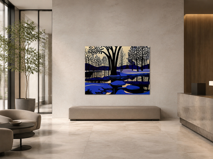 Alternate view of Snow and Water on the Flood Plain in Early Spring LTD Print by Maciek Peter Kozlowski