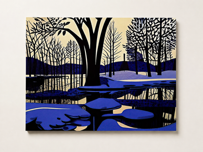 Alternate view of Snow and Water on the Flood Plain in Early Spring by Maciek Peter Kozlowski