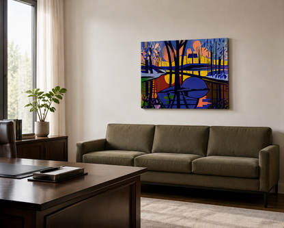 Alternate view of Spring Festival on the Flood Plain LTD Print by Maciek Peter Kozlowski