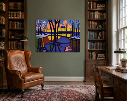 Alternate view of Spring Festival on the Flood Plain LTD Print by Maciek Peter Kozlowski
