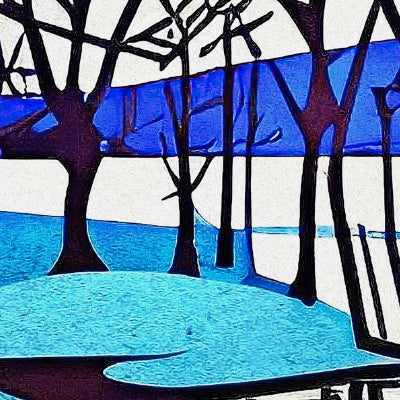 Alternate view of Yellow Sun on the River Flood Plain LTD Print by Maciek Peter Kozlowski