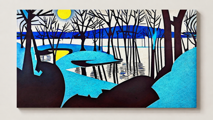 Alternate view of Yellow Sun on the River Flood Plain by Maciek Peter Kozlowski